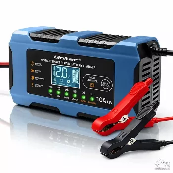 Qoltec 52668 inteligentná nabíjačka batérií 12V 10A s funkciou opravy pre AGM GEL LiFePO4