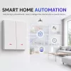 QOLTEC Smart Light Switch WiFi 2-gang časovač Tuya biela