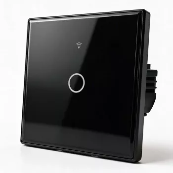 Qoltec Smart Touch svetelný vypínač 1-násobný Wi-Fi časovač Tuya biela