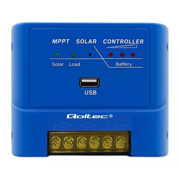 QOLTEC MPPT 15A solárny regulátor 12V/24V pre LiFePO4, Gel, AGM, Flooded, Sealed Lead-Acid s LCD a RS485