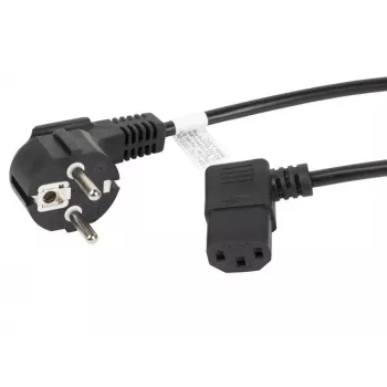 LANBERG CA-C13C-12CC-0030-BK 3m uhlový Schuko na IEC C13 napájací kábel, H05VV-F 3G1.0, VDE, čierny