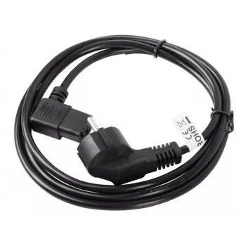 LANBERG CA-C13C-12CC-0030-BK 3m uhlový Schuko na IEC C13 napájací kábel, H05VV-F 3G1.0, VDE, čierny