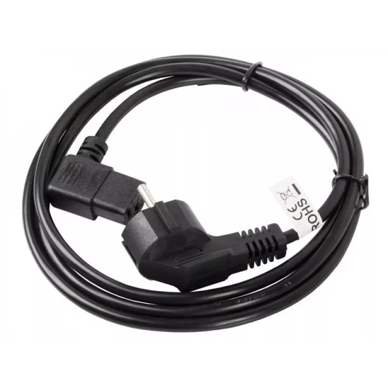 LANBERG CA-C13C-12CC-0030-BK 3m uhlový Schuko na IEC C13 napájací kábel, H05VV-F 3G1.0, VDE, čierny