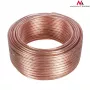 MACLEAN MCTV-512 reproduktorový kábel 100m 2x1,5mm² transparentný OFC kotúč