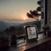 GREENBLUE GB169 B bezdrôtová meteostanica s farebným displejom a vonkajším senzorom