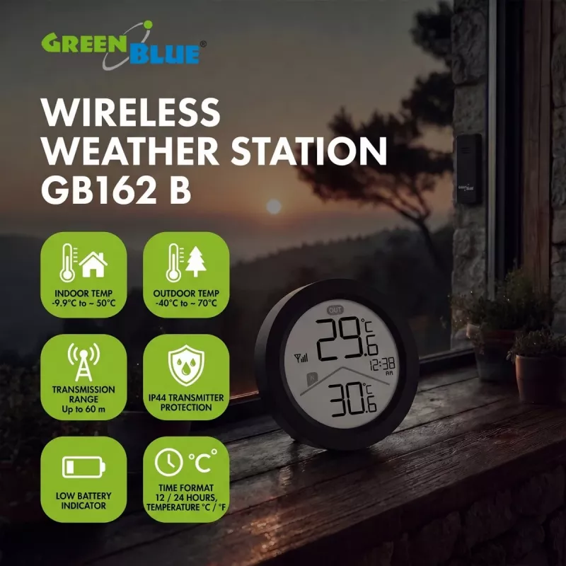 GREENBLUE meteostanica GB162 B