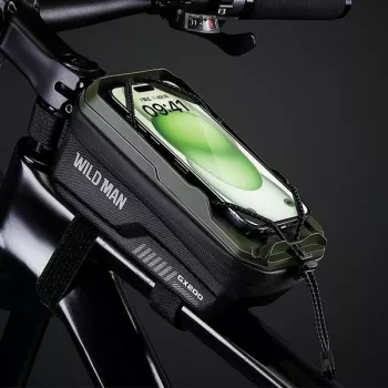 WILDMAN GX200 cyklistická rámová taška s držiakom na mobil, Desert