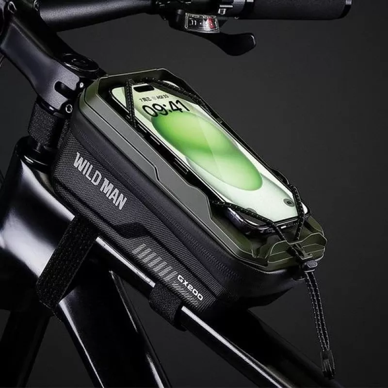 WILDMAN GX200 taška na rám bicykla s držiakom na telefón, Desert