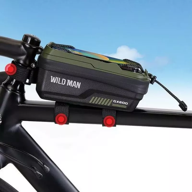 WILDMAN GX200 taška na rám bicykla s držiakom na telefón, Desert