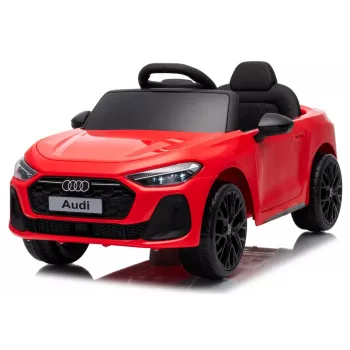 LEAN CARS Audi A5L HL788 červené 12V elektrické detské auto s diaľkovým ovládačom pre rodičov, EVA kolesami, LED svetlami, hudobným panelom, bezpečnostným pásom, ekokožená sedačka, pre deti od 3-6 rokov