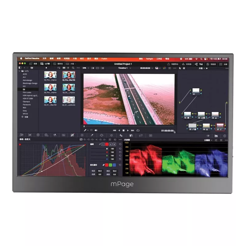 MAXCOM prenosný monitor Mpage 15 - 15,6 inch Full HD IPS USB-C HDR10 hliník