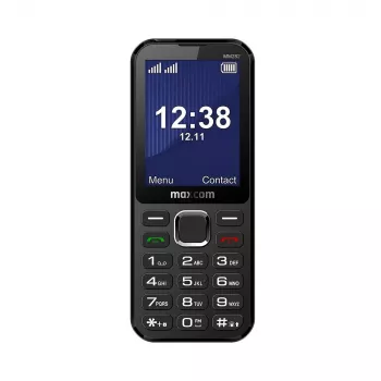 MAXCOM MM282 4G Dual-SIM-Feature-Phone s 2,8-palcovým displejom, KaiOS, 1400-mAh batéria, USB-C, Bluetooth 5.1, Wi-Fi hotspot, 2-MP kamera, FM rádio, čierny