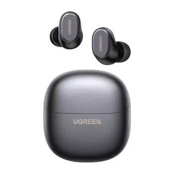 UGREEN WS220 TWS True Wireless Bluetooth 5.0 slúchadlá s nabíjacím puzdrom, dotykové ovládanie, IPX4 ochrana proti vode, vstavaný mikrofón, 16h celková výdrž batérie - čierne