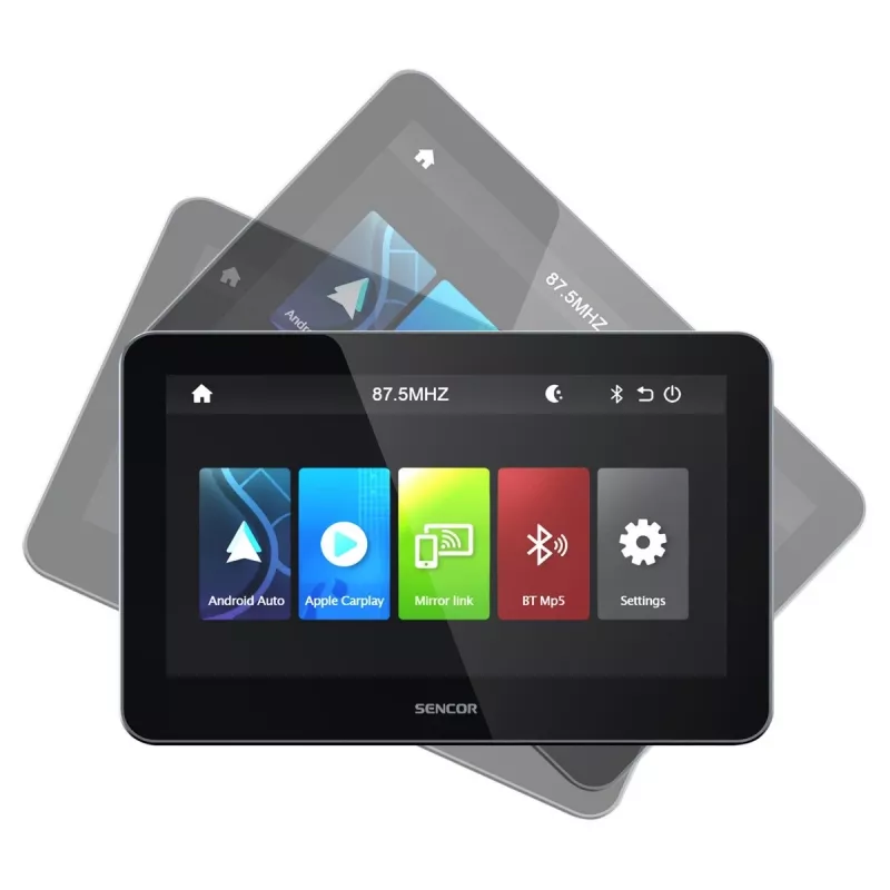 SENCOR SCT M760BWT 7 inch bezdrôtový CarPlay Android Auto 2-DIN multimediálny prijímač so vstupom pre cúvaciu kameru