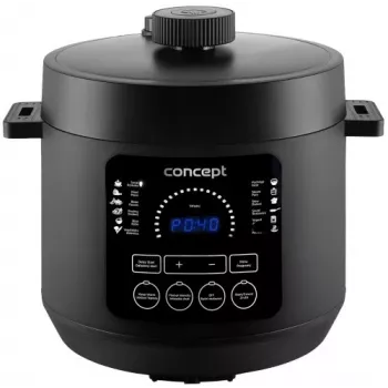 CONCEPT CK6001 multivarný hrniec 5L 900W 10 programov nepriľnavý čierna/nerez