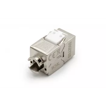 DIGITUS DN-93615-D CAT 6A Keystone modul, tienený, bez nástrojov, 10GBase-T, 500 MHz, zinkový odliatok, pozlátené kontakty, T568A/B, PoE++