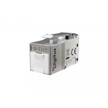 DIGITUS Keystone modul Cat. 6A, tienený, bez nástrojov, RJ45, strieborný