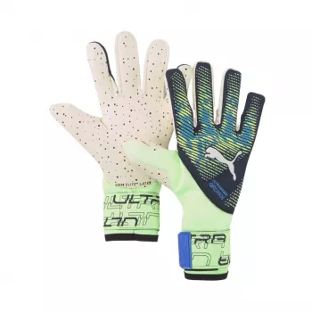 PUMA Ultra Ultimate 1 NC brankárske rukavice Green Flash White Blue Glimmer 9.5