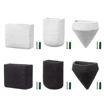 Keramický závesný kvetináč biela TR-HANGKKIT-002