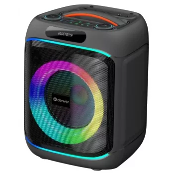 DENVER BPS-170 400W Bluetooth párty reproduktor s RGB svetlami, TWS, karaoke, FM rádio, USB/SD/AUX/mikrofón vstupy