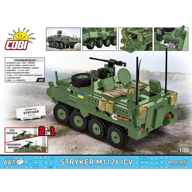 COBI Stryker M1126 ICV (mierka 1:35) – detailná stavebnica vojenského vozidla