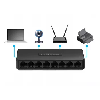 Esperanza NOVA ENS104 8-portový Gigabit switch 10/100/1000