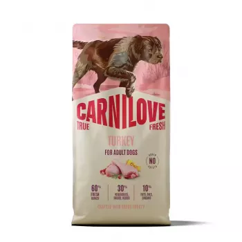 CARNILOVE TRUE FRESH suché krmivo pre psov morčacie pre dospelých psov všetkých plemien 12 kg
