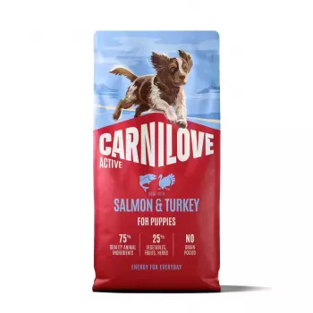 CARNILOVE ACTIVE suché krmivo pre psov s lososom a moriakom pre šteňatá 12 kg