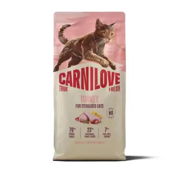 CARNILOVE TRUE FRESH suché krmivo pre mačky moriak pre kastrované dospelé mačky všetkých plemien 2 kg