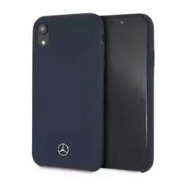 Mercedes-Benz Apple iPhone XR puzdro z tekutého silikónu, tmavomodrá