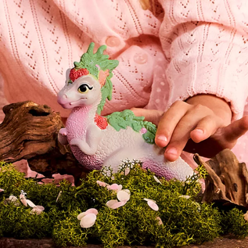 Schleich Bayala magický dinosaurus s elfskou jazdkyňou sada figúrok