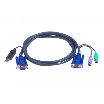 ATEN Intelligent KVM kábel 2L-5502UP - kombinovaný kábel klávesnica, video, myš (KVM)