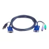 ATEN Intelligent KVM kábel 2L-5502UP - kombinovaný kábel klávesnica, video, myš (KVM)