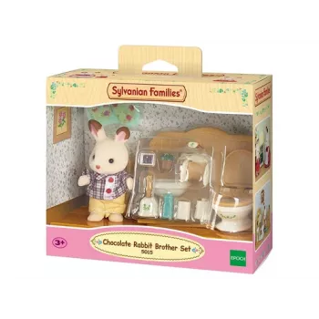 Sylvanian Families Chocolate Rabbit Brother sada do kúpeľne