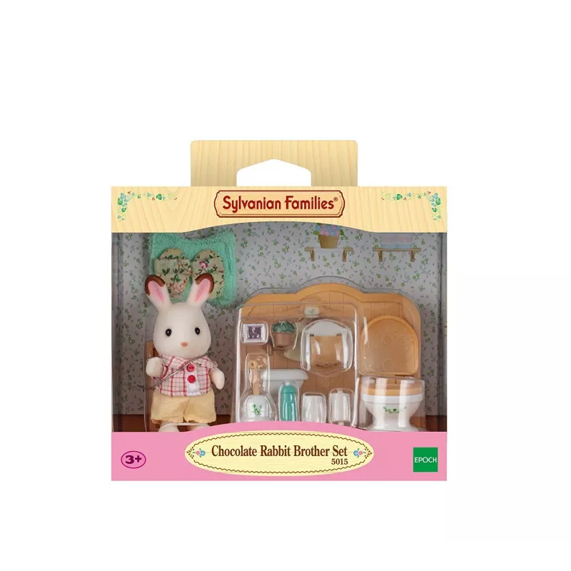 Sylvanian Families Chocolate Rabbit Brother sada do kúpeľne