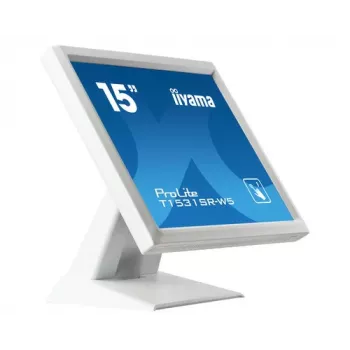 Iiyama ProLite T1531SR-W5 15 palcový XGA 4:3 5-drôtový rezistívny dotykový LED monitor, biely