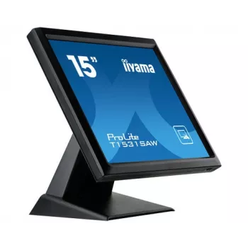 Iiyama ProLite T1531SAW-B5 15 palcov XGA odporový dotykový LED monitor, 4:3, DVI-D/VGA, USB, reproduktory, IP54 predná časť, VESA, čierny