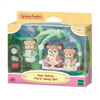 Sylvanian Families srnčatá bábätká s kvetinovou hojdačkou herná sada