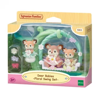 Sylvanian Families srnčatá bábätká s kvetinovou hojdačkou herná sada