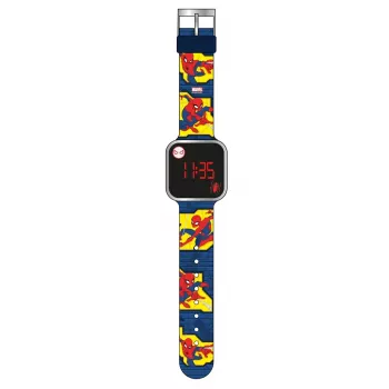 PULIO Spiderman LED digitálne detské hodinky - červeno-modré