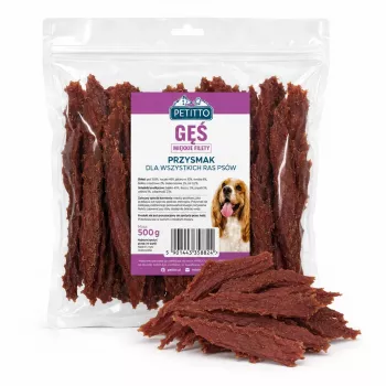 PETITTO mäkké husacie filé pre psov 500g