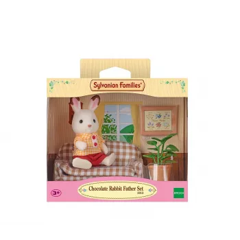 Sylvanian Families čokoládový zajac otec obývacia izba sada