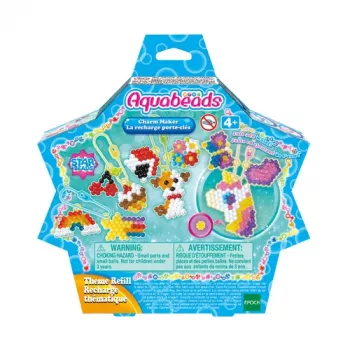 EPOCH Aquabeads sada príveskov a ozdôb - viac ako 600 korálok, 10+ dizajnov, vodou aktivovaná tvorivá sada pre deti od 4 rokov