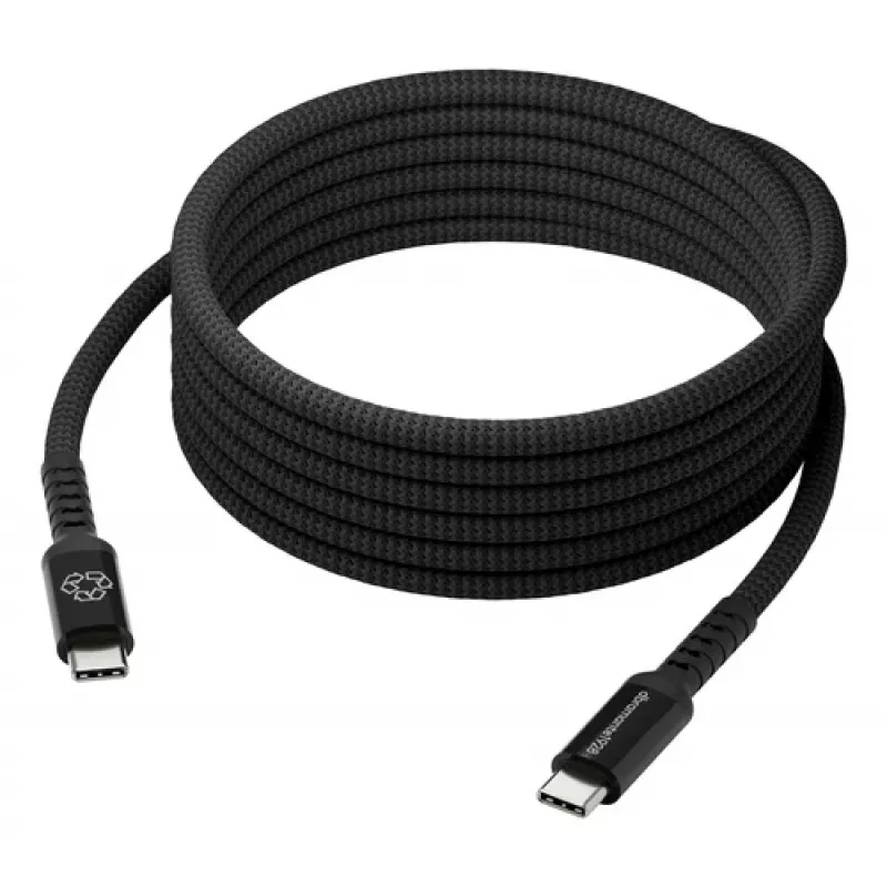 dbramante1928 Copenhagen USB-C na USB-C pletený kábel 1m čierny