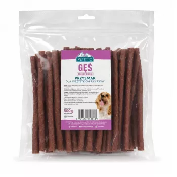 PETITTO jemné husacie pásiky psie maškrty 500 g