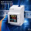 Qoltec Jednofázový merač energie 6 v 1 na DIN lištu s CT 100A, 230V, LCD, impulzný výstup