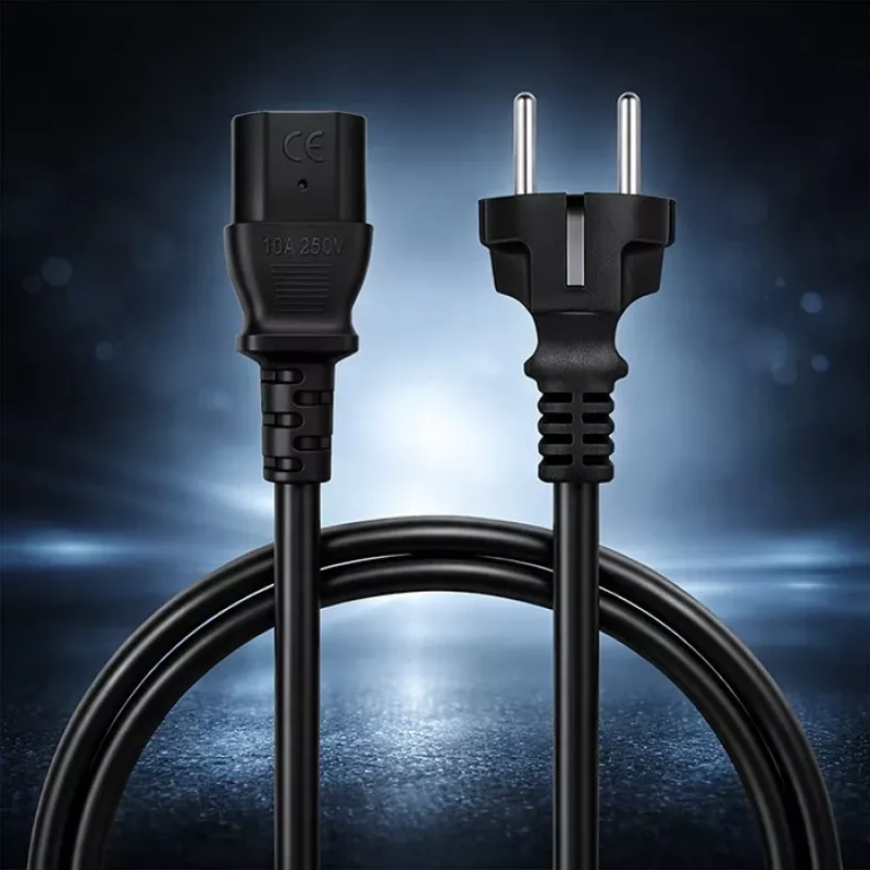 QOLTEC 54627 Schuko na IEC C13 napájací kábel 3m 3x1mm² čierny