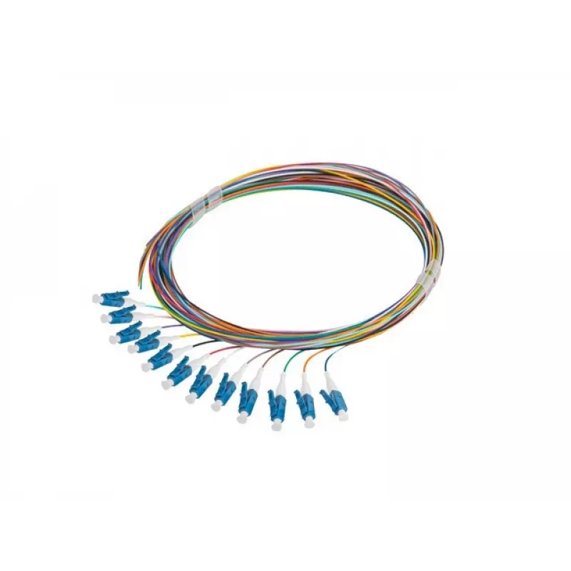 LANBERG Pigtail SM LC/UPC Semi-Tight 9/125 G657A1 12x2m viacfarebný