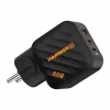 HAMMER RapidCharge 65W GaN napájací zdroj - 2x USB-C PD, 1x USB-A QC, čierny