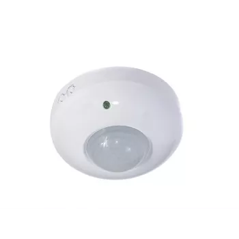 MACLEAN MCE19 stropný PIR detektor pohybu – 360° záber, 1200 W záťaž žiaroviek / 300 W záťaž LED, nastaviteľný čas a lux, biely